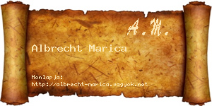 Albrecht Marica névjegykártya